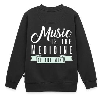 Bonne musique - Sweat Premium enfant bio - noir - Dos - AI Model Kid Female (0cm)