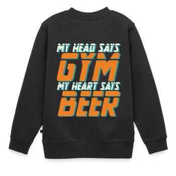 Entraînement musculaire - Sweat Premium enfant bio - noir - Dos - AI Model Kid Female (0cm)