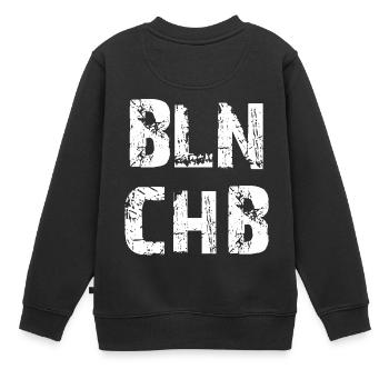 Berlin Charlottenburg Capitale Allemagne Ville - Sweat Premium enfant bio - noir - Dos - AI Model Kid Female (0cm)