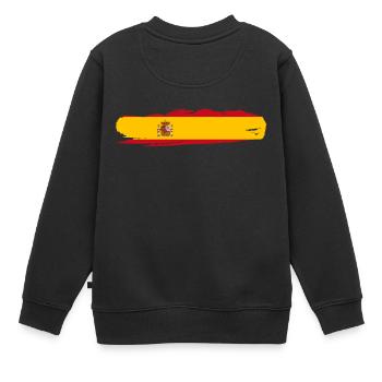 Spanien - Kinder Premium Organic Sweatshirt - Schwarz - Hinten - AI Model Kid Female (0cm)