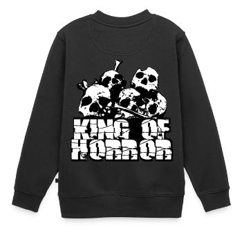 king of horror - Kids Premium Organic Sweatshirt - black - Back - AI Model Kid Female (0cm)