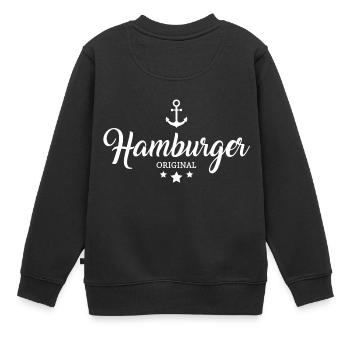 Hamburger - Anker - Kids Premium Organic Sweatshirt - black - Back - AI Model Kid Female (0cm)