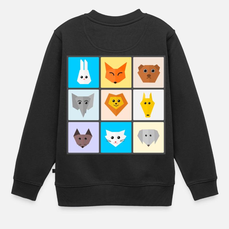 animaux - Sweat Premium enfant bio - noir