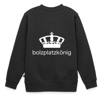 Bolzplatzkönig - Kinder Premium Organic Sweatshirt - Schwarz - Hinten - AI Model Kid Female (0cm)