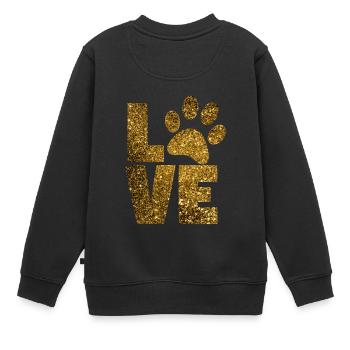 Hundeliebe - Kinder Premium Organic Sweatshirt - Schwarz - Hinten - AI Model Kid Female (0cm)
