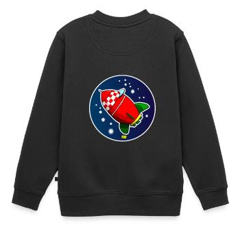 Rocket02 - Sweat Premium enfant bio - noir - Dos - AI Model Kid Female (0cm)