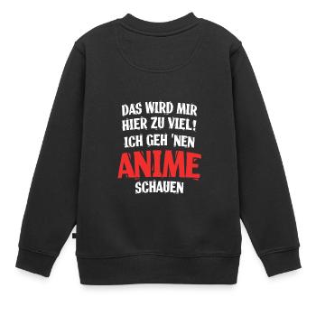 Japan Anime Manga Hobby Animes Mangas Geschenk - Kinder Premium Organic Sweatshirt - Schwarz - Hinten - AI Model Kid Female (0cm)