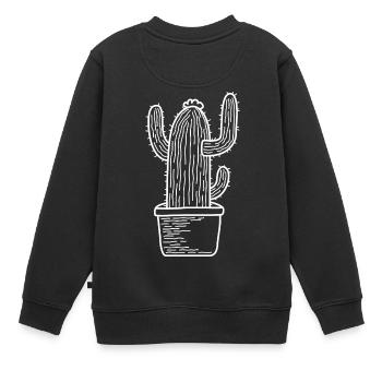 Kaktus Kakteen Geschenk stachelig Wüste Pflanze - Kinder Premium Organic Sweatshirt - Schwarz - Hinten - AI Model Kid Female (0cm)