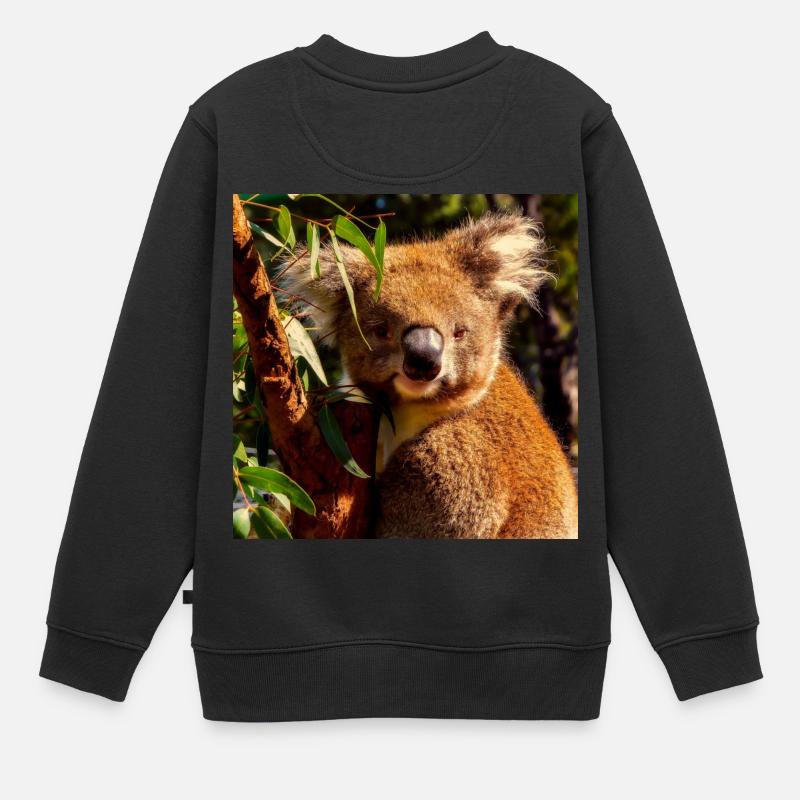 Koala - Kinder Premium Organic Sweatshirt - Schwarz