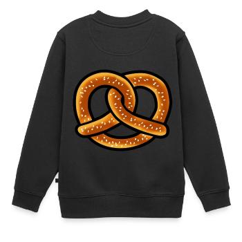 Brezel Bayern - Kinder Premium Organic Sweatshirt - Schwarz - Hinten - AI Model Kid Female (0cm)