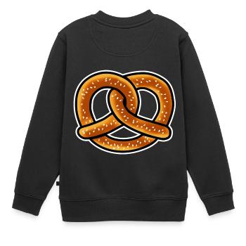 Brezel Bayern - Kinder Premium Organic Sweatshirt - Schwarz - Hinten - AI Model Kid Female (0cm)