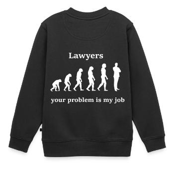 Anwälte - Kinder Premium Organic Sweatshirt - Schwarz - Hinten - AI Model Kid Female (0cm)