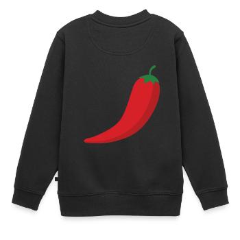 pepperoni - Sweat Premium enfant bio - noir - Dos - AI Model Kid Female (0cm)