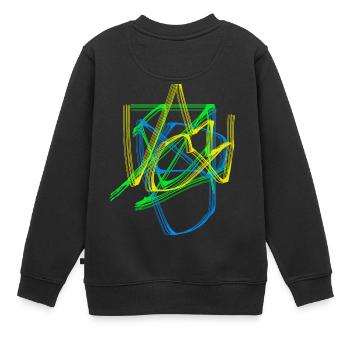 Graffiti - Sweat Premium enfant bio - noir - Dos - AI Model Kid Female (0cm)