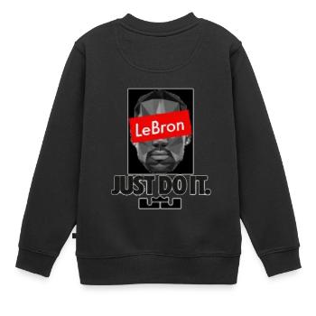 Design par Lebron James swag - Sweat Premium enfant bio - noir - Dos - AI Model Kid Female (0cm)