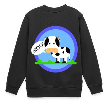 Die Kuh macht Muh! - Kinder Premium Organic Sweatshirt - Schwarz - Hinten - AI Model Kid Female (0cm)