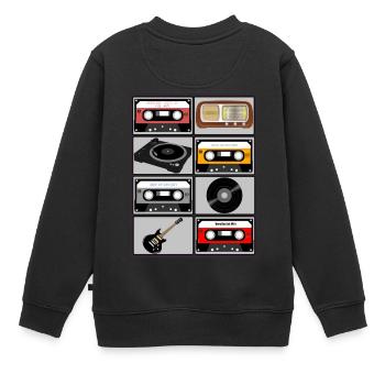 40 Jahre der Musik - Kinder Premium Organic Sweatshirt - Schwarz - Hinten - AI Model Kid Female (0cm)