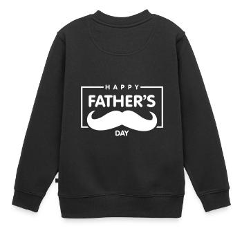 Fête des Pères - Sweat Premium enfant bio - noir - Dos - AI Model Kid Female (0cm)