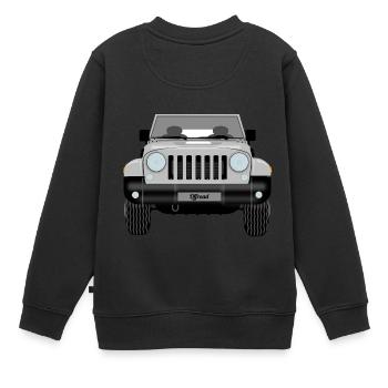 Jeep silver - Sweat Premium enfant bio - noir - Dos - AI Model Kid Female (0cm)