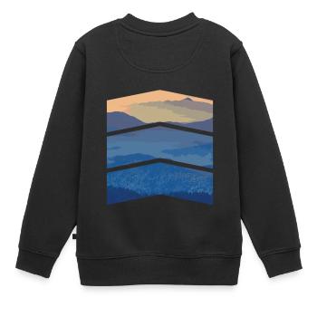 élégant - Sweat Premium enfant bio - noir - Dos - AI Model Kid Female (0cm)