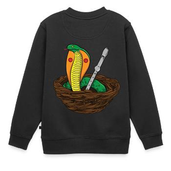 Cobra - Schlange - Boa Mamba Gift Tier - Kinder Premium Organic Sweatshirt - Schwarz - Hinten - AI Model Kid Female (0cm)