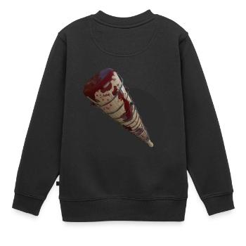 Baseballschläger mit Stacheldraht - Kinder Premium Organic Sweatshirt - Schwarz - Hinten - AI Model Kid Female (0cm)
