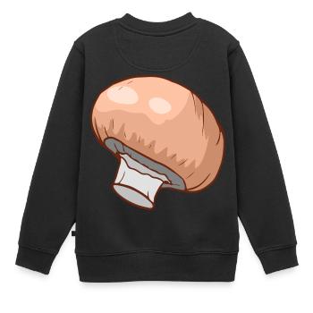 Champignons Egerlinge Angerlinge Pilze - Kinder Premium Organic Sweatshirt - Schwarz - Hinten - AI Model Kid Female (0cm)