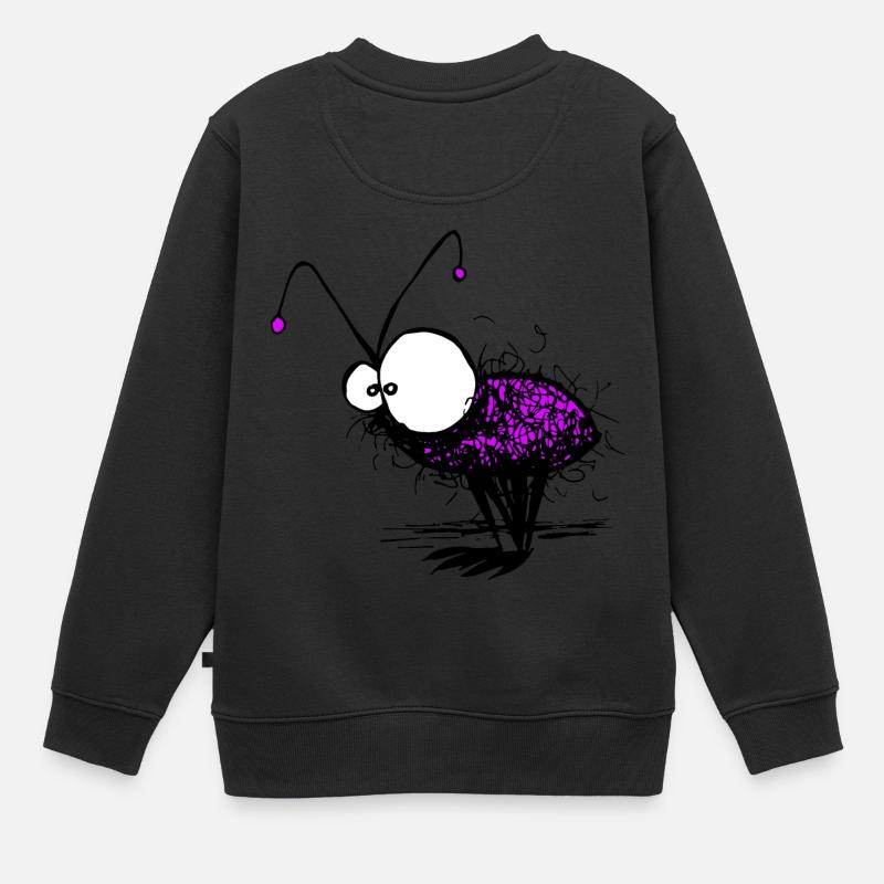 Eintagsfliege Lustige Illustration - Kinder Premium Organic Sweatshirt - Schwarz