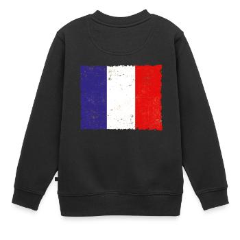 France - Sweat Premium enfant bio - noir - Dos - AI Model Kid Female (0cm)