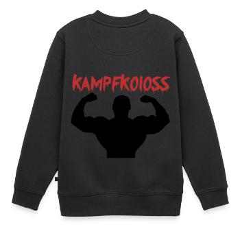 Kampfkoloss Training Motivaton Geschenk - Kinder Premium Organic Sweatshirt - Schwarz - Hinten - AI Model Kid Female (0cm)