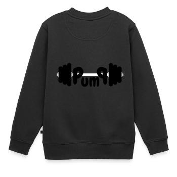 Pumper - Kinder Premium Organic Sweatshirt - Schwarz - Hinten - AI Model Kid Female (0cm)