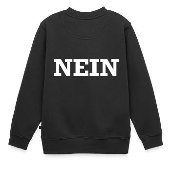 Nein die antwort ist nein - Kinder Premium Organic Sweatshirt - Schwarz - Hinten - AI Model Kid Female (0cm)