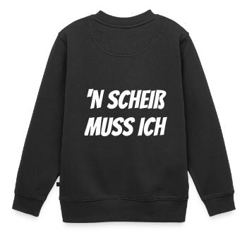 Je dois chier - Sweat Premium enfant bio - noir - Dos - AI Model Kid Female (0cm)