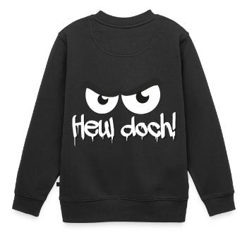 Heul doch! Böser Blick - Kinder Premium Organic Sweatshirt - Schwarz - Hinten - AI Model Kid Female (0cm)
