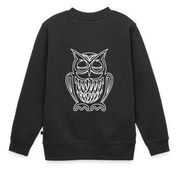 Chouette Chouette - Sweat Premium enfant bio - noir - Dos - AI Model Kid Female (0cm)