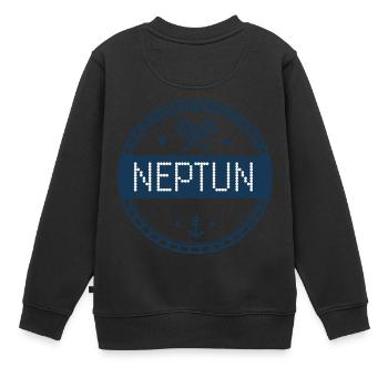 Neptun - Kinder Premium Organic Sweatshirt - Schwarz - Hinten - AI Model Kid Female (0cm)