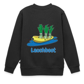 Lauchboot Lauch Schlauchboot Witzige Geschenkidee - Kinder Premium Organic Sweatshirt - Schwarz - Hinten - AI Model Kid Female (0cm)