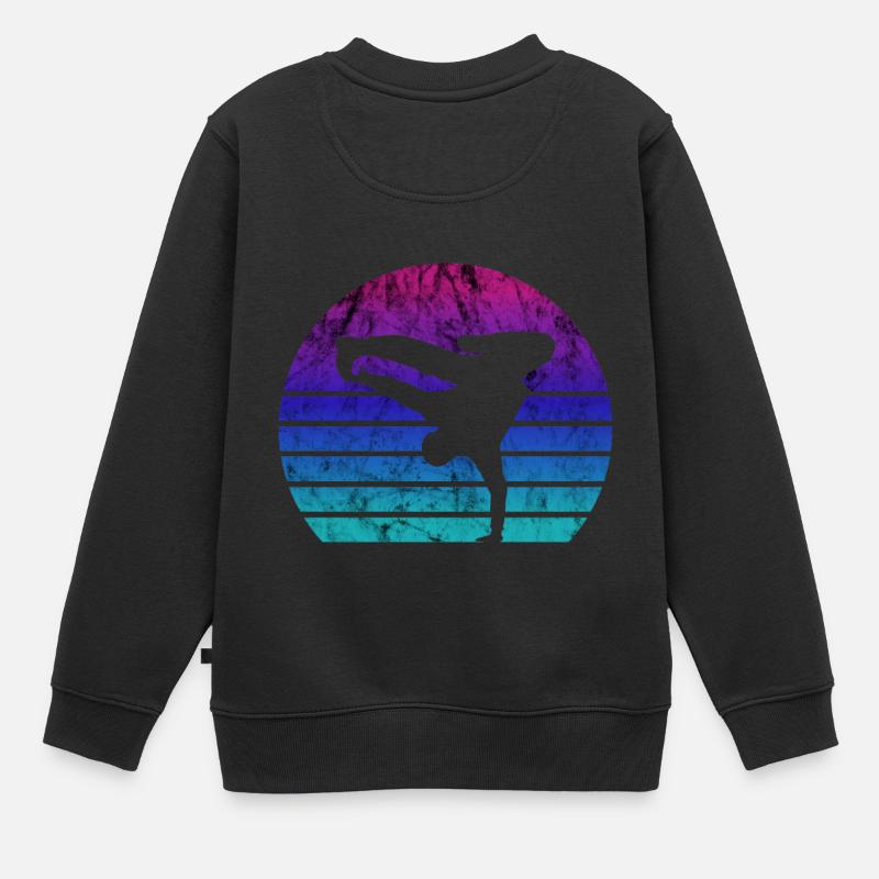 Breakdance Breakdancer Hip Hop Distressed Regardez cadeau - Sweat Premium enfant bio - noir