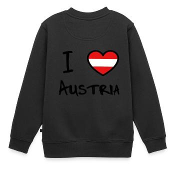 Autriche - Sweat Premium enfant bio - noir - Dos - AI Model Kid Female (0cm)