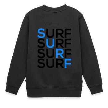 Surf Surf Surf Surf - Sweat Premium enfant bio - noir - Dos - AI Model Kid Female (0cm)