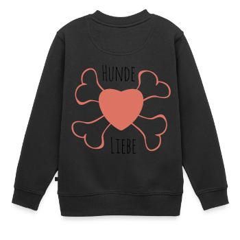 Hundeliebe - Kinder Premium Organic Sweatshirt - Schwarz - Hinten - AI Model Kid Female (0cm)