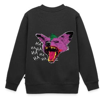 Hyänen - Hyäne - Kinder Premium Organic Sweatshirt - Schwarz - Hinten - AI Model Kid Female (0cm)