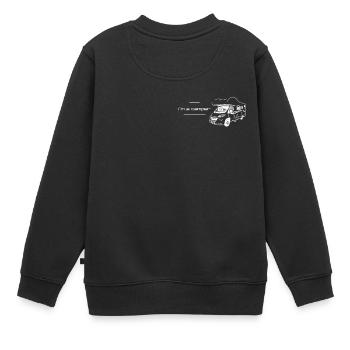 Ich bin ein Camper - Kinder Premium Organic Sweatshirt - Schwarz - Hinten - AI Model Kid Female (0cm)