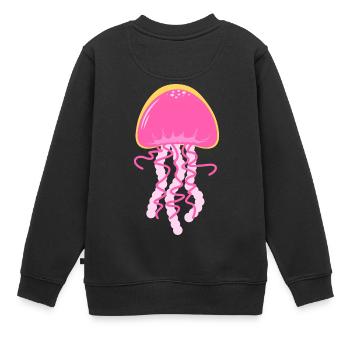 Méduse cadeau méduses mer animaux vacances plage - Sweat Premium enfant bio - noir - Dos - AI Model Kid Female (0cm)