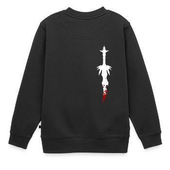 poignard - Sweat Premium enfant bio - noir - Dos - AI Model Kid Female (0cm)