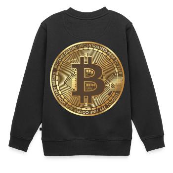 Bitcoin ABC - Sweat Premium enfant bio - noir - Dos - AI Model Kid Female (0cm)