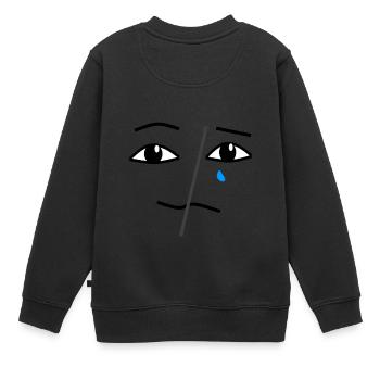 Traurig und glücklich - Kinder Premium Organic Sweatshirt - Schwarz - Hinten - AI Model Kid Female (0cm)