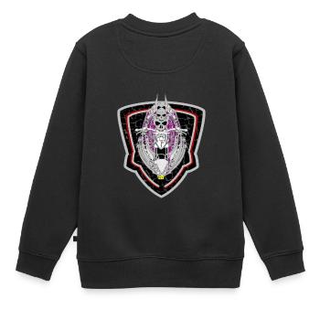 Moto Schädel 3 - Kinder Premium Organic Sweatshirt - Schwarz - Hinten - AI Model Kid Female (0cm)