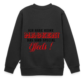 Lustige Sprüche - Kinder Premium Organic Sweatshirt - Schwarz - Hinten - AI Model Kid Female (0cm)