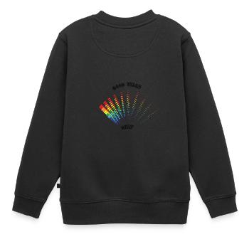 good vibes only - Sweat Premium enfant bio - noir - Dos - AI Model Kid Female (0cm)